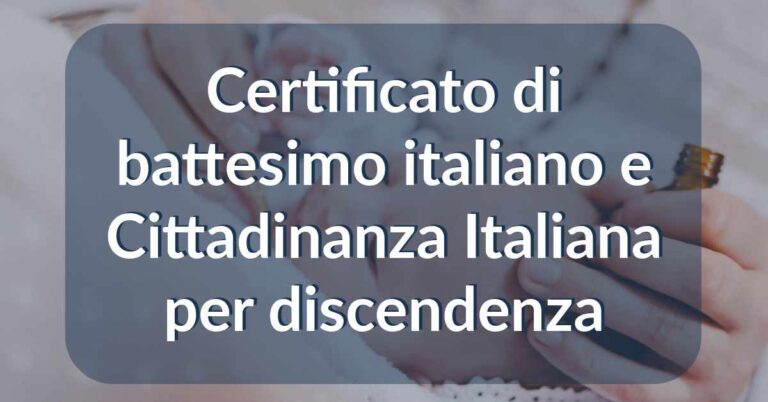 certificato di battesimo
