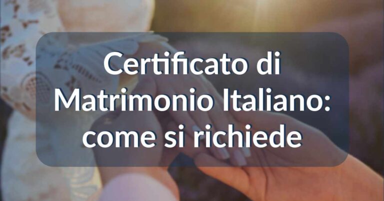 certificato di matrimonio