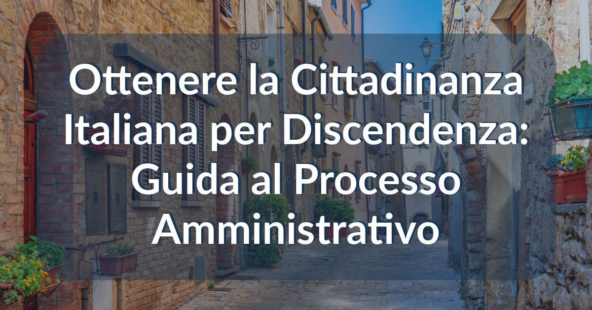 cittadinanza italiana per via amministrativa