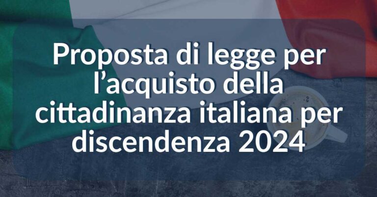 cittadinanza italiana per discendenza 2024