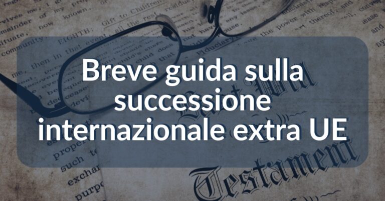 successione internazionale extra ue