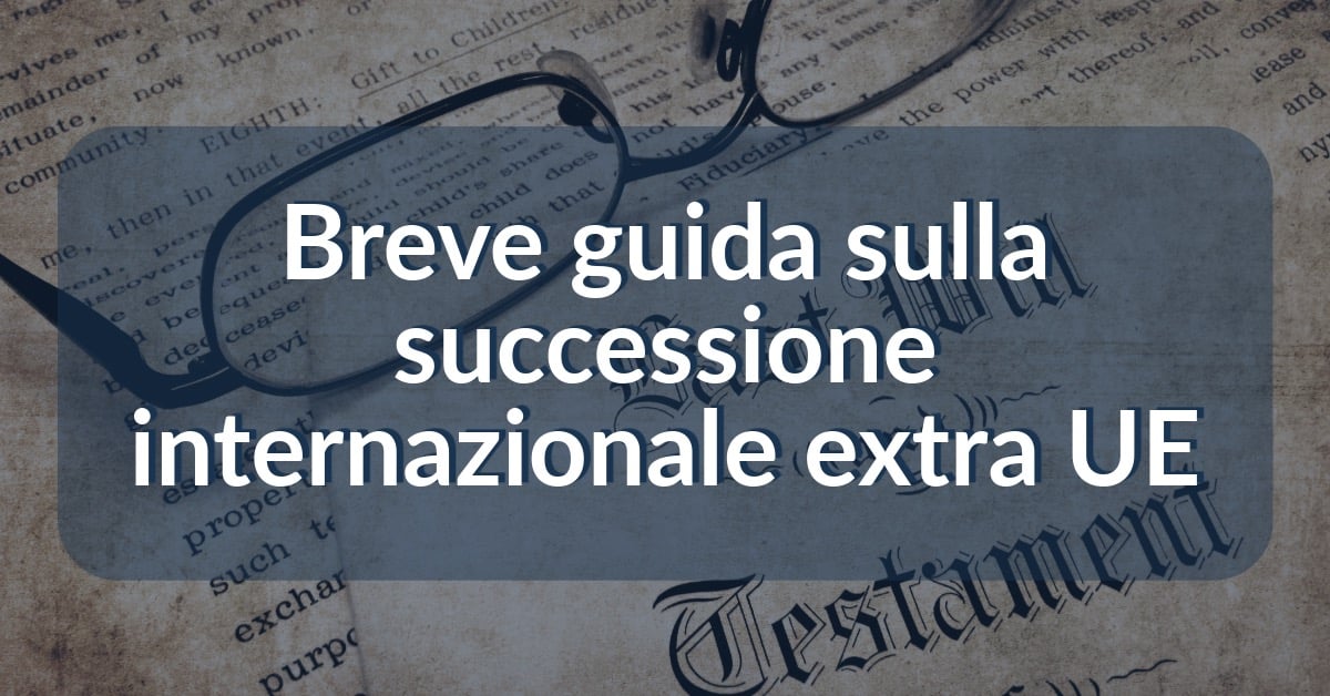 successione internazionale extra ue