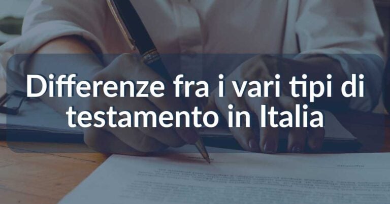 tipi di testamento in italia