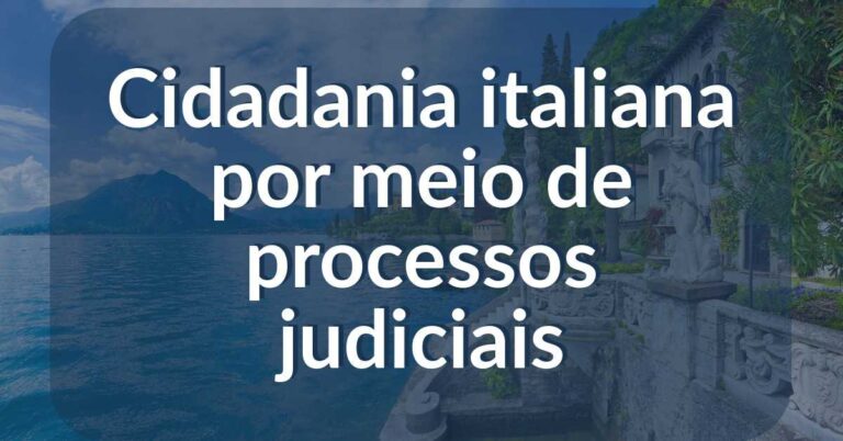 Cidadania italiana por via judicial