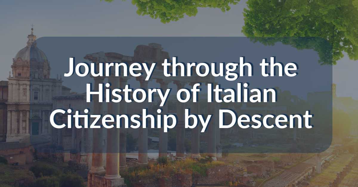 history of italian citizenship by descent
