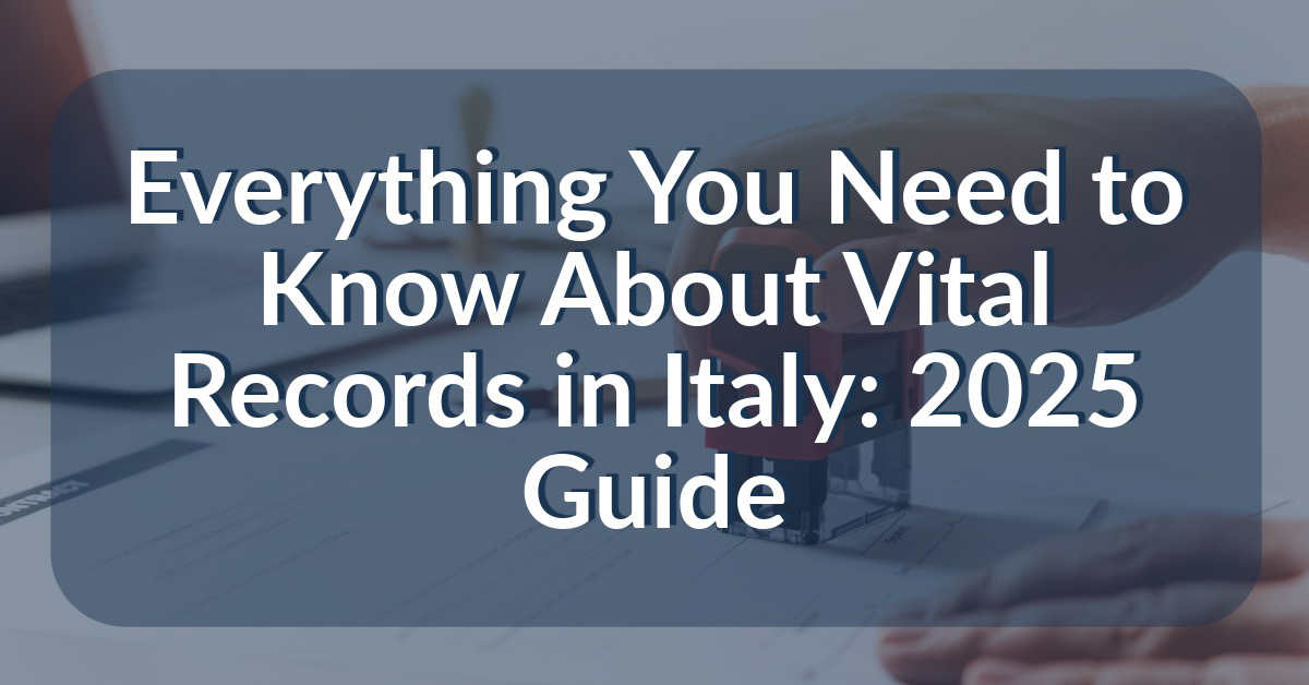 Italian vital records 2025