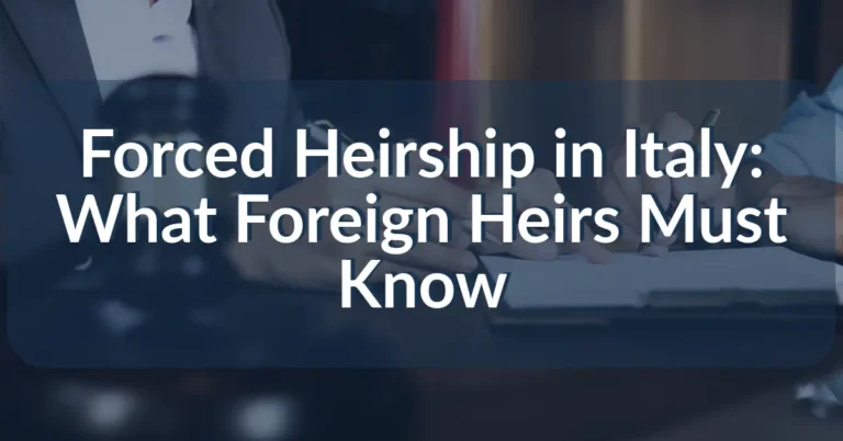 Forced Heirship in Italy