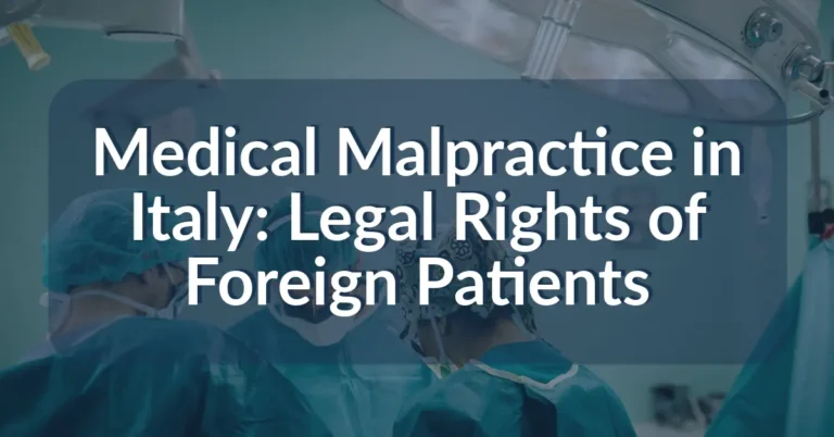 Medical Malpractice in Italy