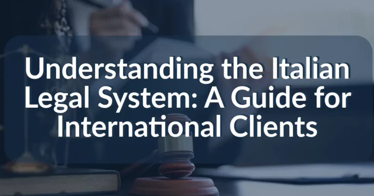 Italian Legal System