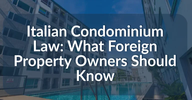 Italian Condominium Law